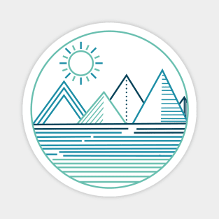 Geometric mountains Magnet